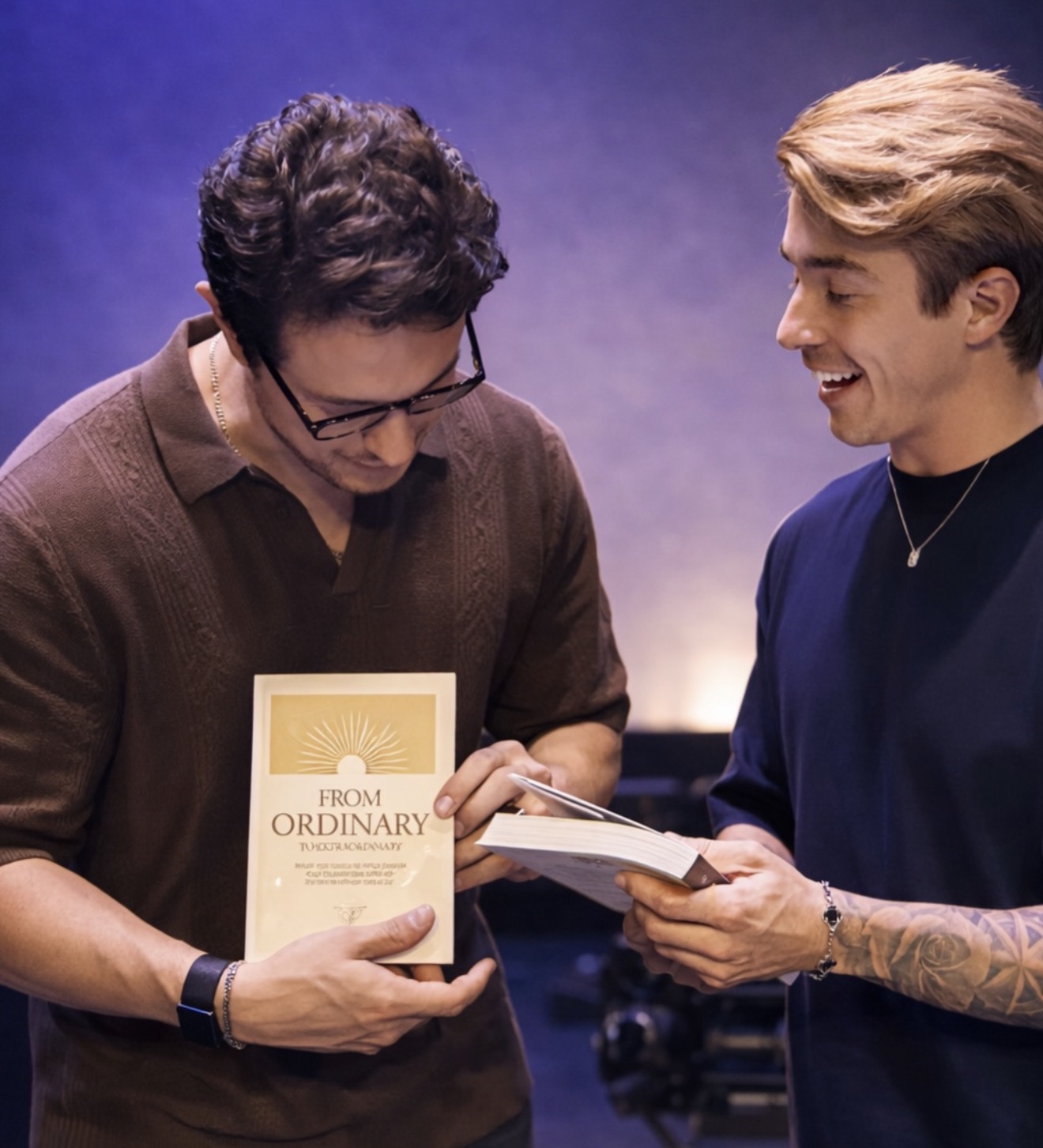 Diego Alberto Souza em conversa com Deive Leonardo